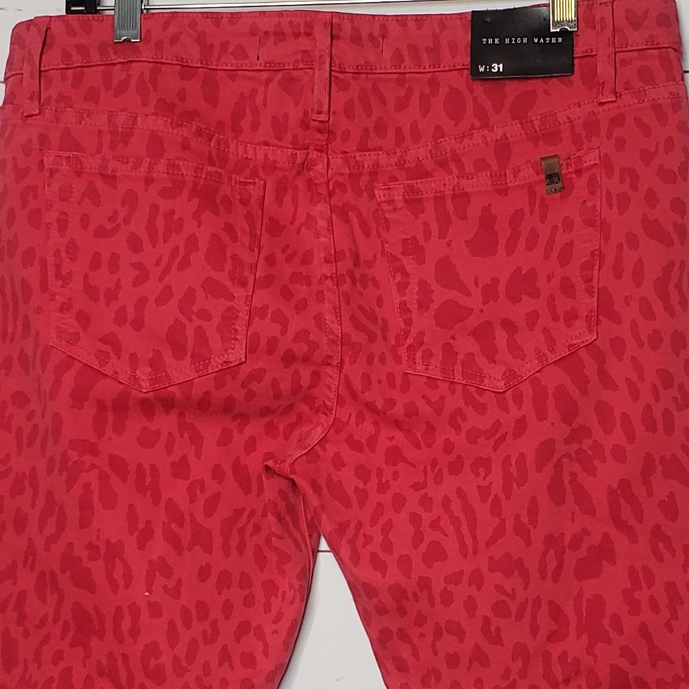 Joe's The High Water Red Leopard Jeans - Picture 5 of 14